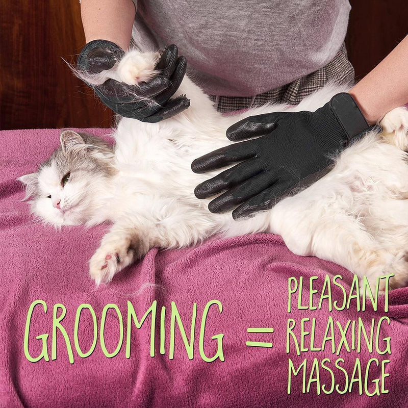 Fanshome™Pet Grooming Gloves For Cats, Dogs & Horses - Left & Right