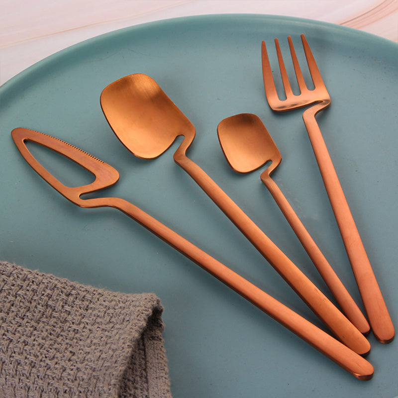 Stainless Steel Tableware Fork Spoon Set(4pics/Set)