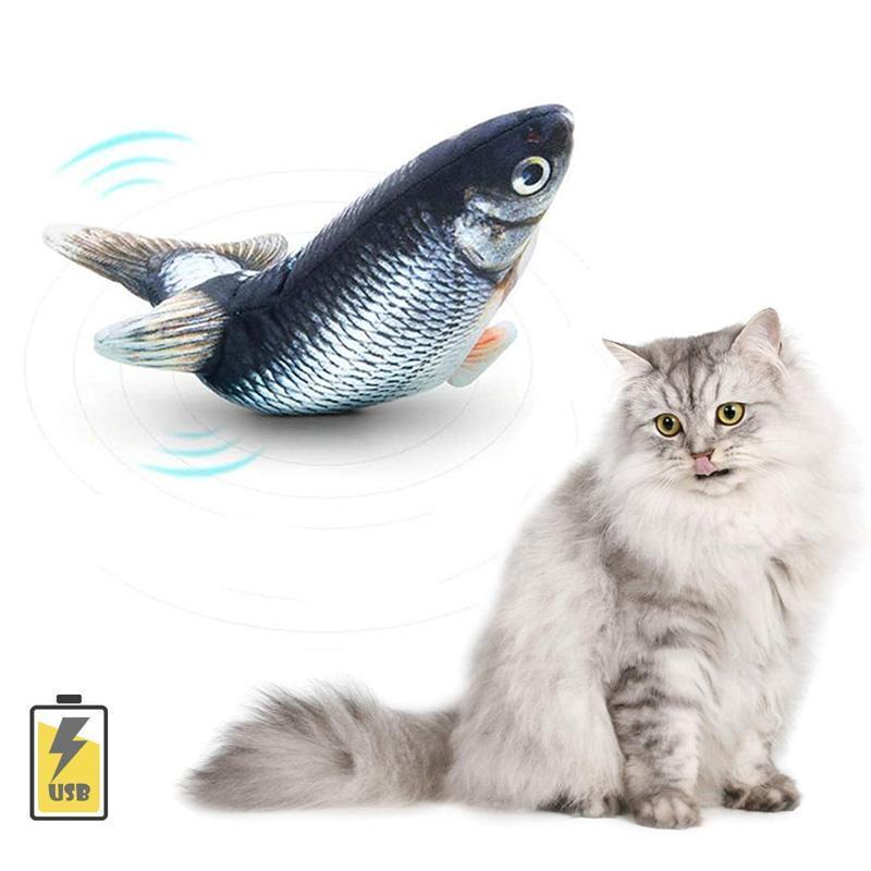 Fanshome™ Plush Simulation USB Charging Cat/Dog Fish Toy