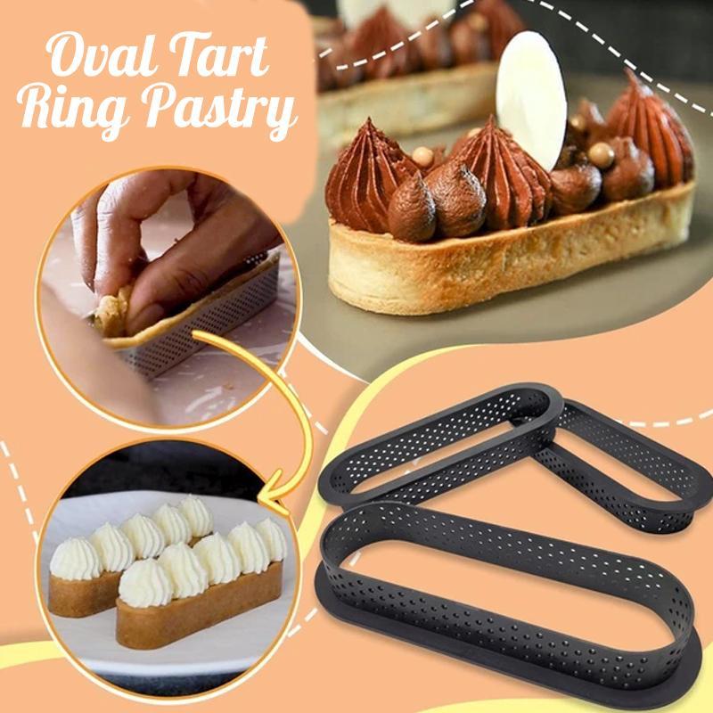 Fanshome Oval Tart Ring Pastry Mold