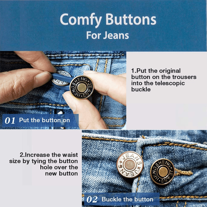 Fanshome™Jeans Retractable Button