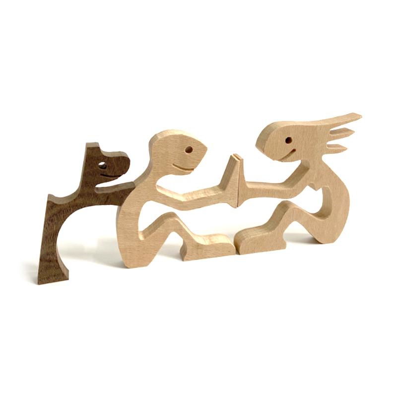 Pet Lover Wood Sculpture Table Ornaments