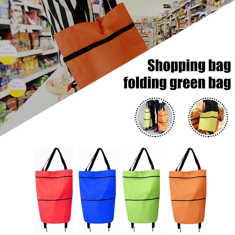 2 In 1 Eco-Friendly Foldable  Shopping Cart
