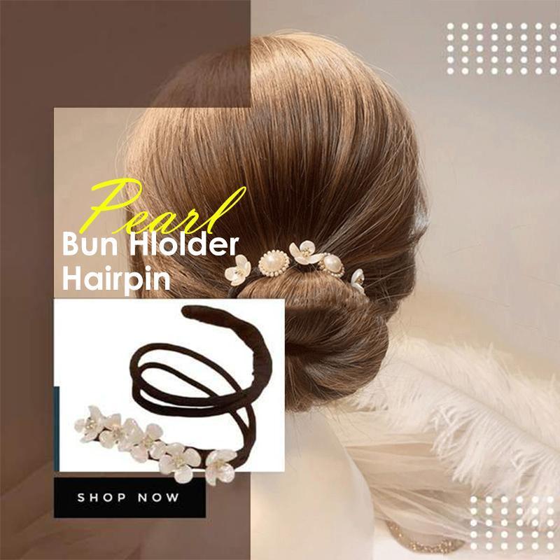 Flower Pearl Hairpin Bun Maker Twist Headband Lazy Hair Accessory