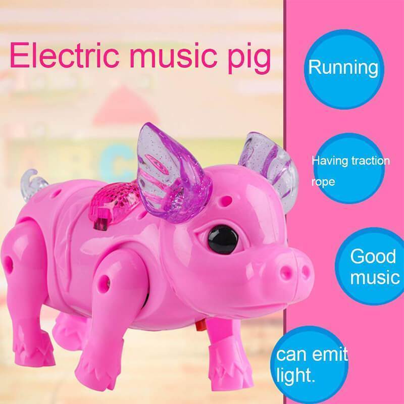 Walking Singing Musical Light Pig Electric Toy