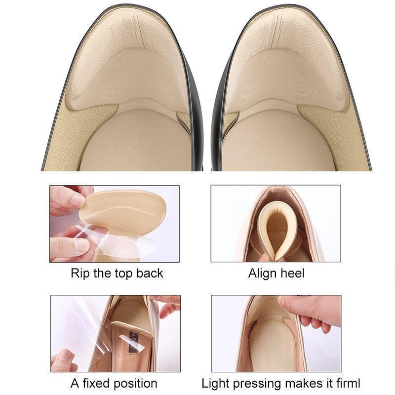 Fanshome T-shaped Silicone Anti-bladder Heel Pads(2 pair)