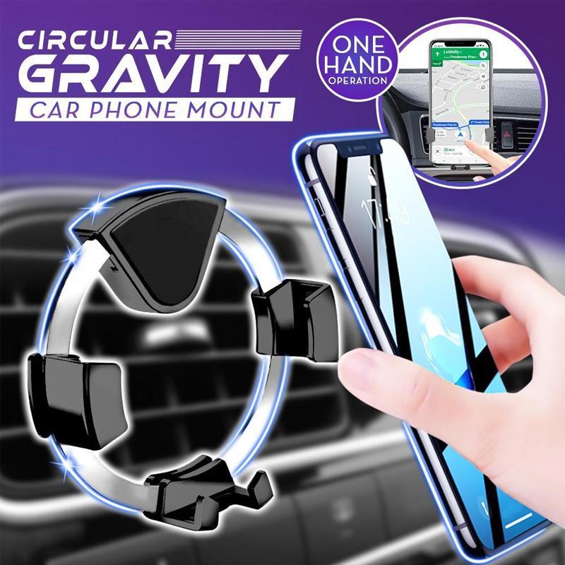 New Circular Gravity Car Phone Mount