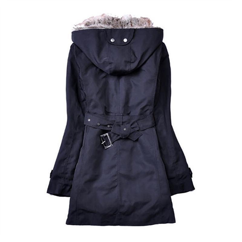 Ladies Winter Coat With Removable Faux Fur