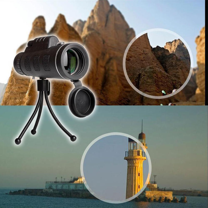 12X50 High Power Monocular Telescope With Smartphone Adapter and Tripod