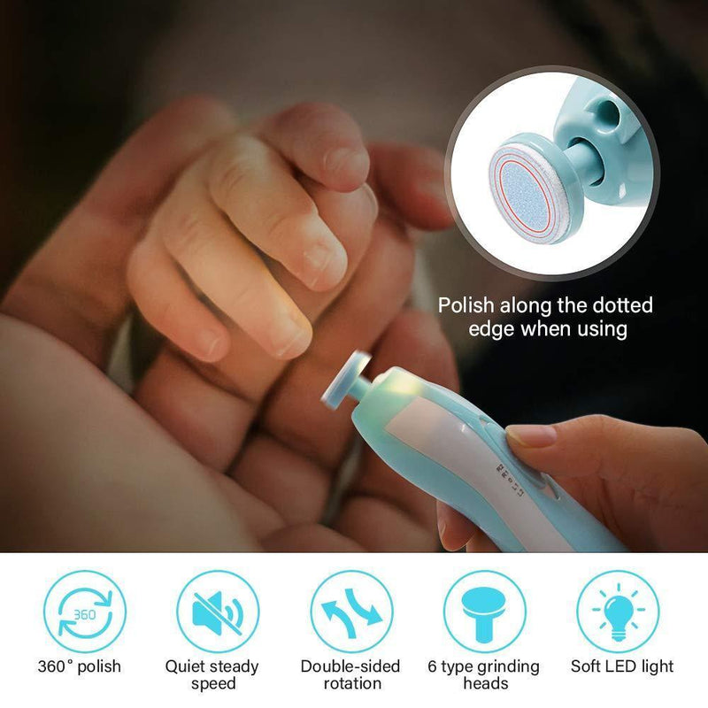 Electric Baby Nail Trimmer Pro (with Night Light & Noise Reduction)