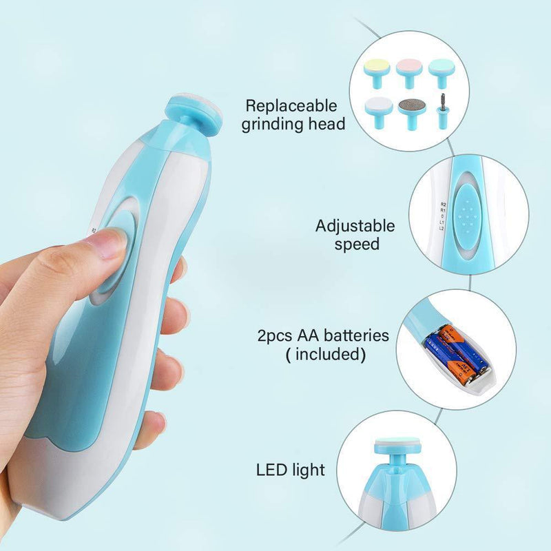 Electric Baby Nail Trimmer Pro (with Night Light & Noise Reduction)