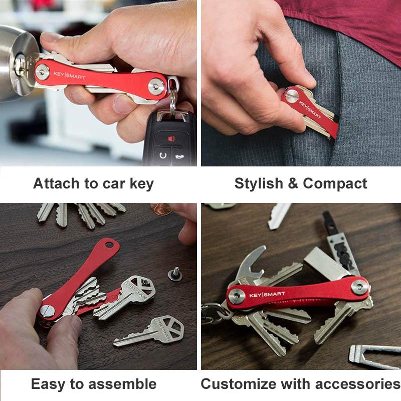 Compact Key Holder & Keychain Organizer