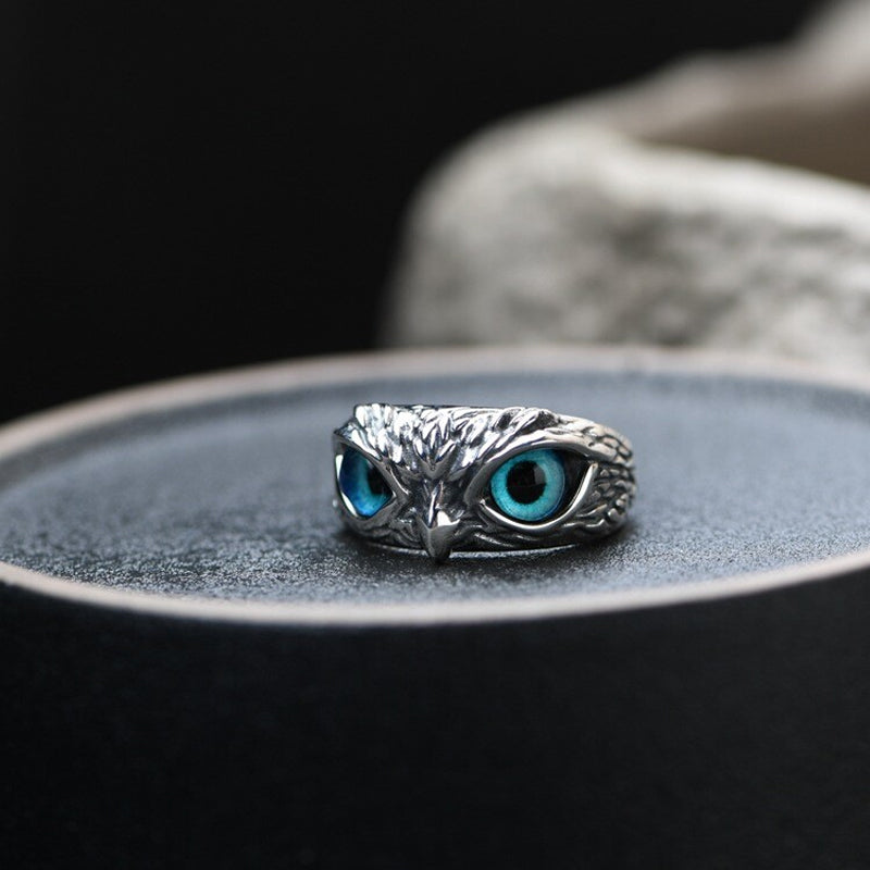 Demon Eye Owl Ring Adjustable