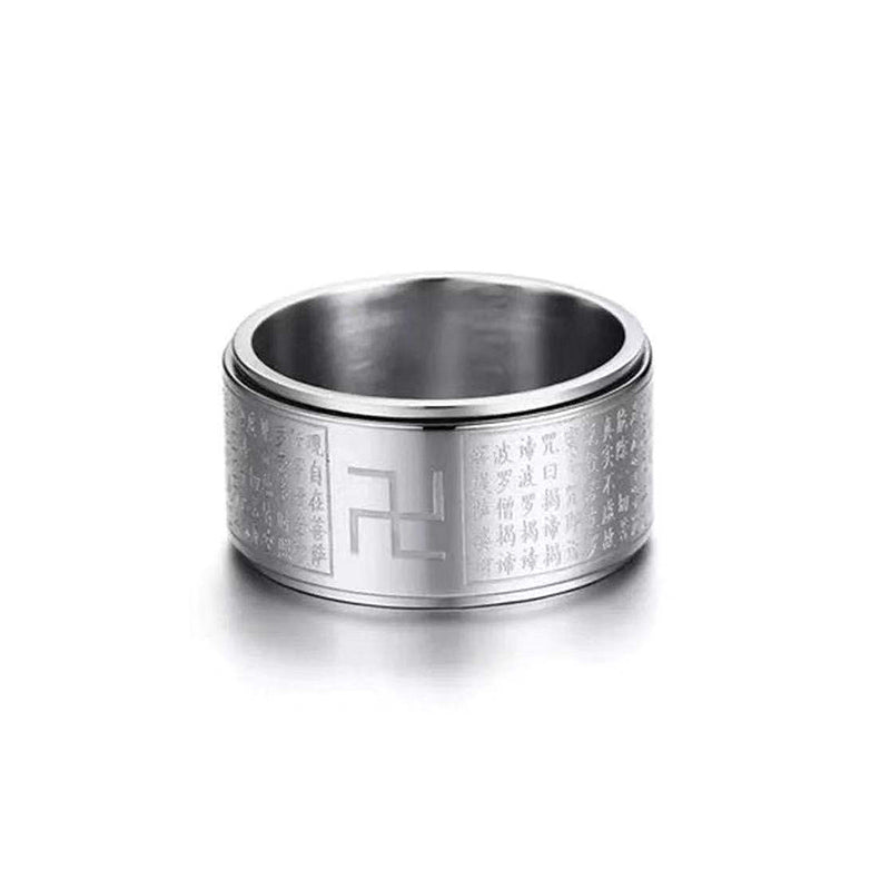 Retro Rotatable Fylfot Titanium Steel Ring