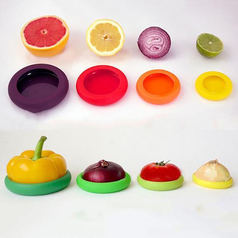 4 Silicone Food Preservation Cover Set