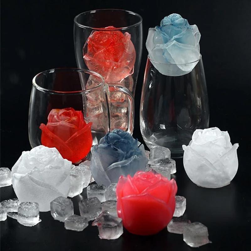 Fanshome 3D Silicone Rose Shape Ice Cube Mold