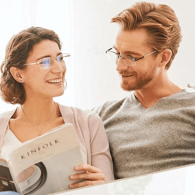 Titanium Progressive Far and Near Dual-use Reading Glasses